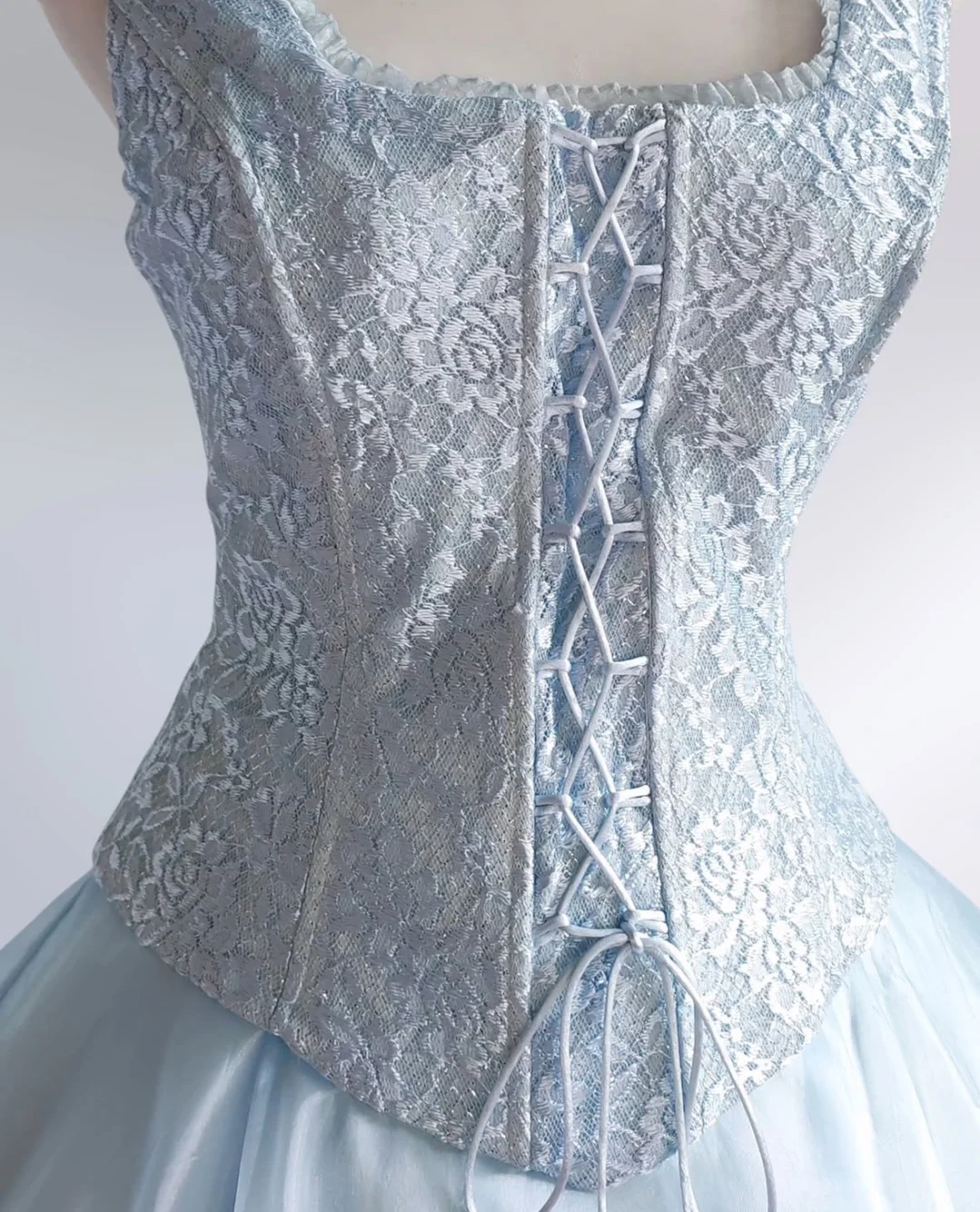 Light Blue Tulle Lace Long Prom Dresses Evening Party Dress fg8324