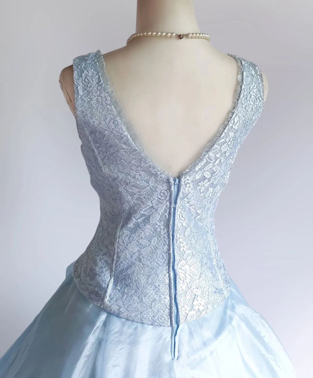 Light Blue Tulle Lace Long Prom Dresses Evening Party Dress fg8324