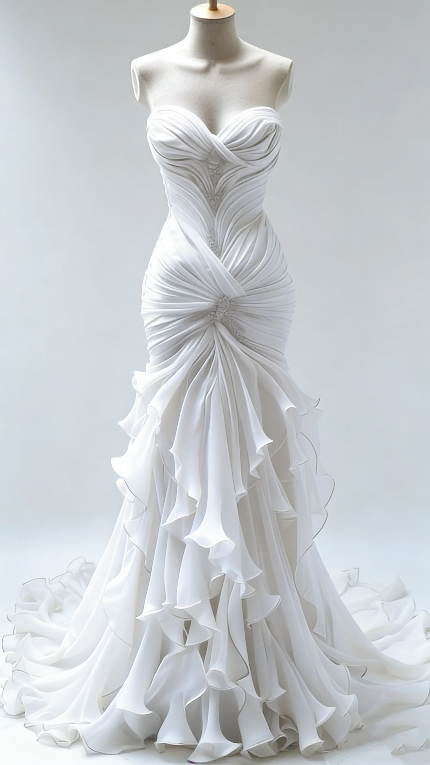 Stunning Mermaid Long Ivory Wedding Dresses        fg7300