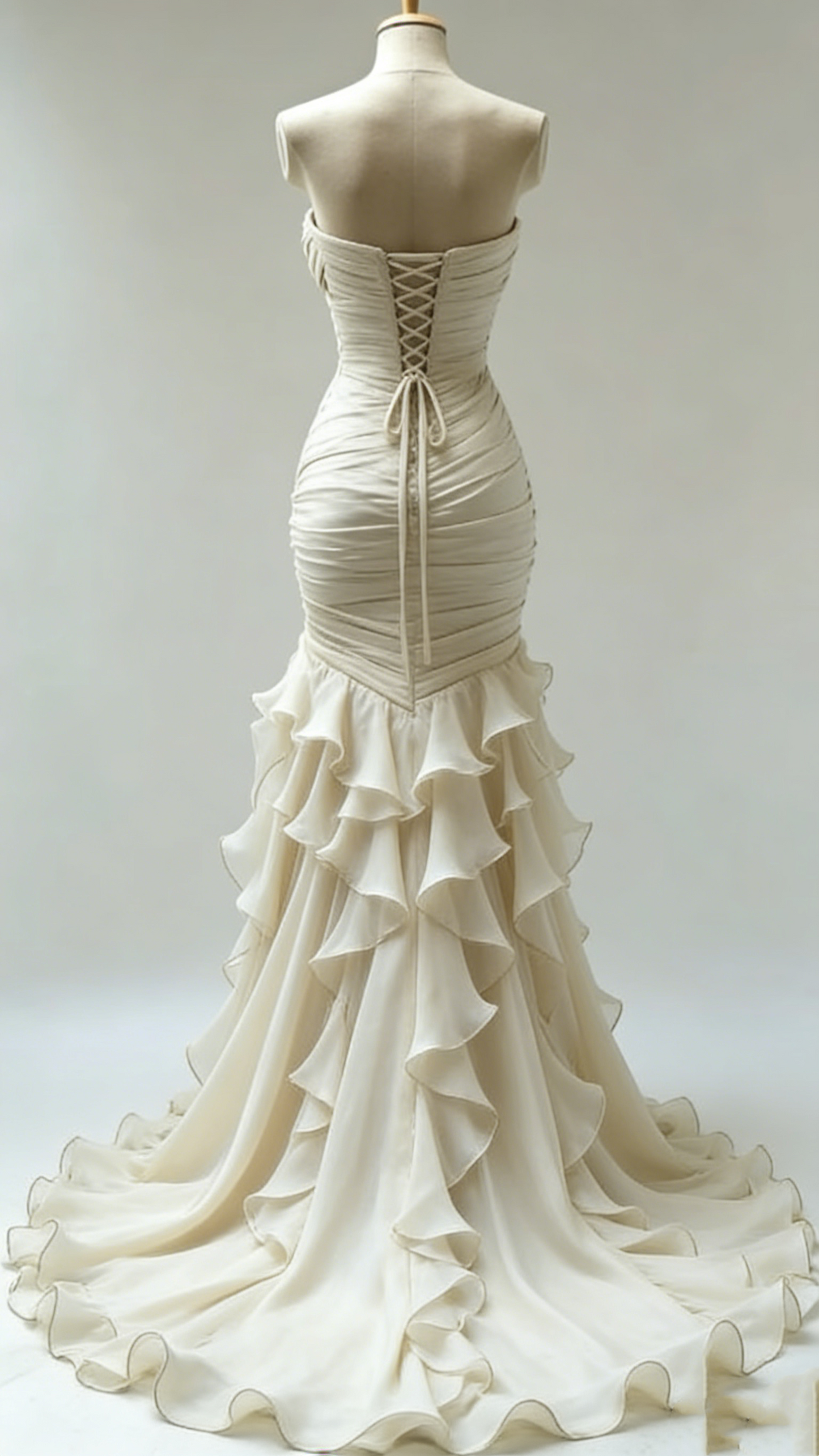 Stunning Mermaid Long Ivory Wedding Dresses        fg7300
