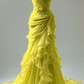 Robe de soirée longue élégante en dentelle style sirène avec décolleté en cœur et appliques fg7301