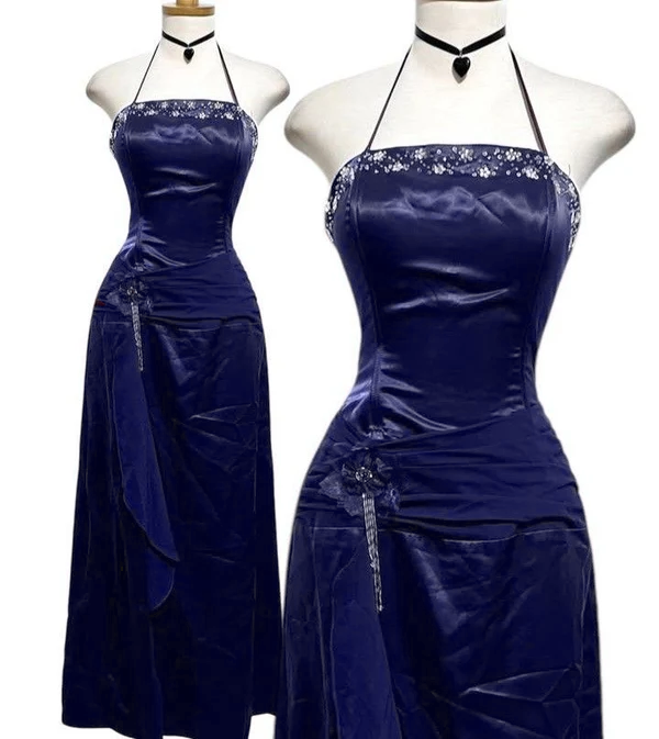 Neckholder-Ballkleid, langes formelles Abendkleid, fg7498
