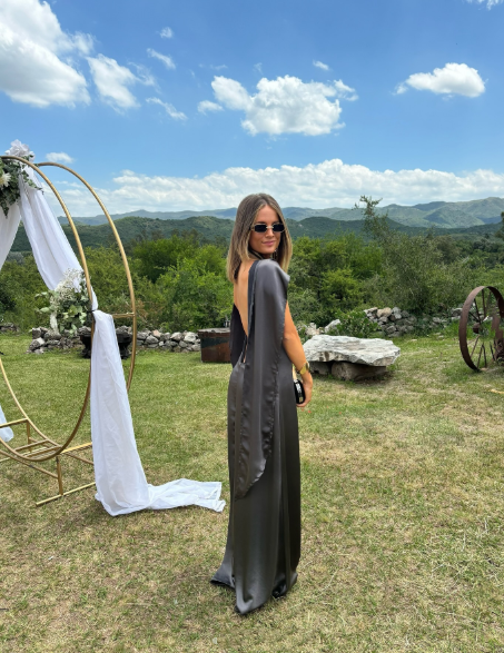 Dark Gray Long Party Prom Dresses Formal Evening Dress fg7580