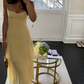 Gelbes, modisches, langes Ballkleid, Abend- und Partykleider fg7739