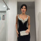 Black Mermaid Sexy Long Formal Dress Evening Party Dresses  fg7763