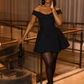 A Line Black Birthday Outfit Short Evening Dress Cocktail Dresses Short Party Dress   fg7985
