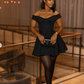 A Line Black Birthday Outfit Short Evening Dress Cocktail Dresses Short Party Dress   fg7985