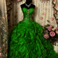 Robe de bal vintage longue sans bretelles, coupe trapèze, fg8042