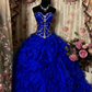 Robe de bal vintage longue sans bretelles, coupe trapèze, fg8042