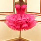 A Line Green Tulle Short Prom Dress Birthday Party Dress Homecoming Dress   fg8136