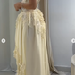 Gelbes A-Linien-Abendkleid mit herzförmigem Ausschnitt und Applikationen, lang, fg8222