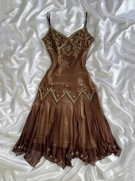 Brown Beaded Prom Dress 21st Birthday Outfit Evening Gowns fg8241