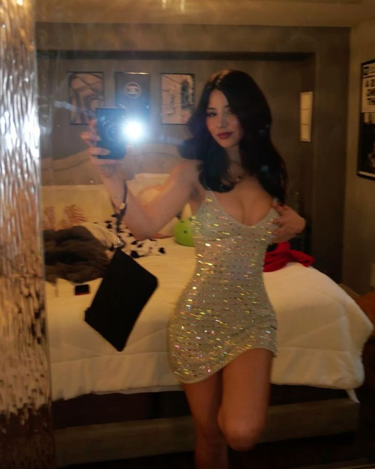 Sparkle Short Tight Prom Dress Sequin Evening Dress Birthday Outfit fg8252