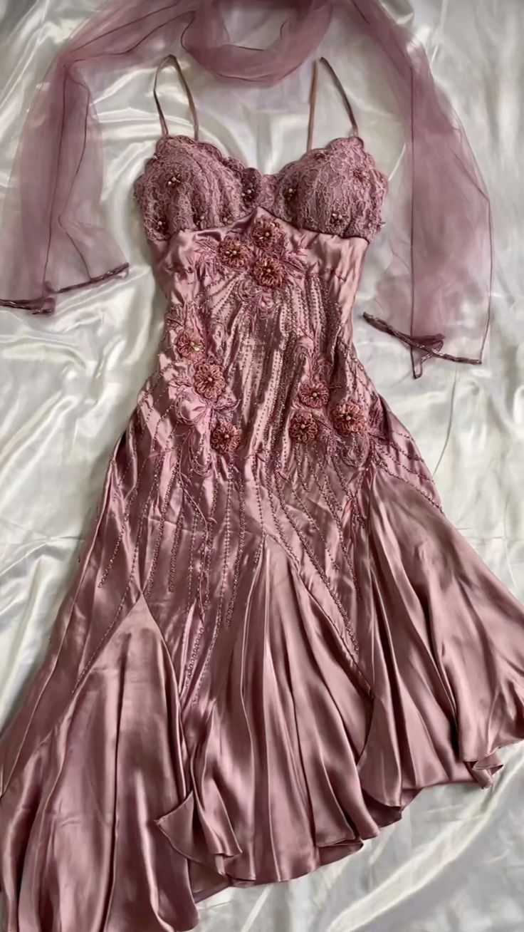 Sexy Satin Vintage Prom Dress Beaded Formal Evening Dress  fg8267