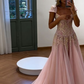 V Neck Tulle Beaded Prom Dress Classy Evening Dress Birthday Gown fg8386