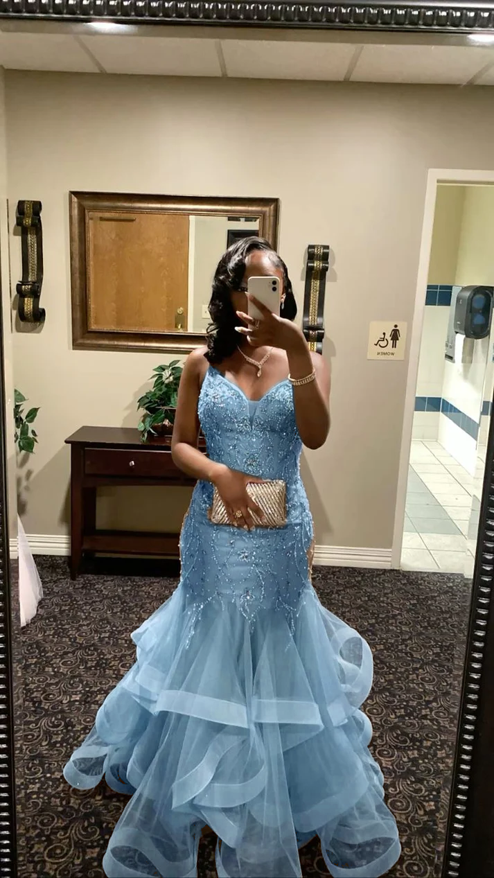 Robe de soirée longue sirène colorée à paillettes, tenue de remise de diplôme fg8362