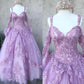 Long Sleeve Quinceanera Dress Prom Ball Gowns Lace Applique Beaded Cold Shoulder Corset Back Prom Sweet 16 Dress     fg4071