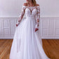 White lace tulle long prom dress, white lace tulle evening dress    fg3859