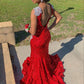Long Sparkle Sequins Red Prom Dresses Formal Evening Gowns      fg3157