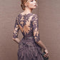 Elegant long sleeve lace prom dress,long evening dresses     fg2692