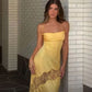Yellow Long prom dresses sexy party dress    fg2323
