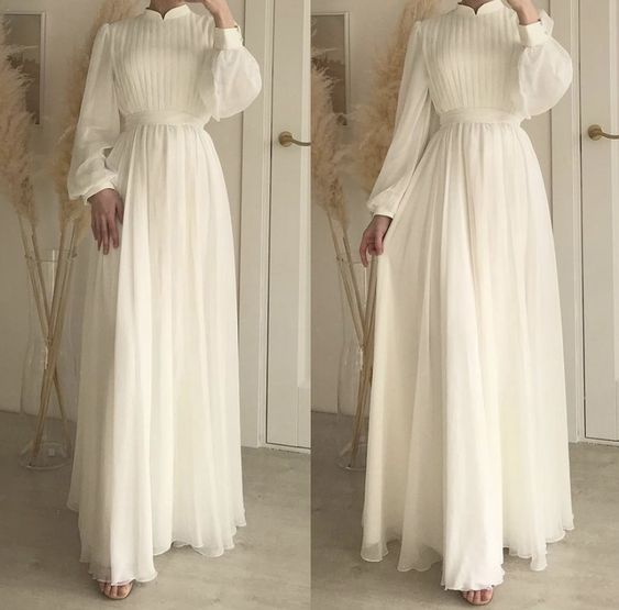 White Prom Dress, Custom Made Evening Dress      fg1719