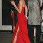 One Shoulder Red Side Slit Prom Dresses Evening Formal Gowns     fg3062