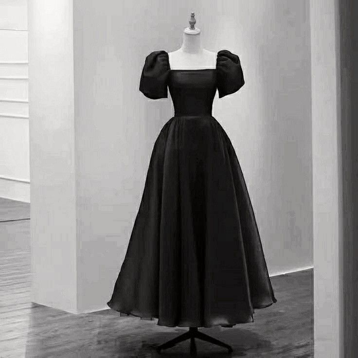 Simple Black Formal Gown, Party Dresses Evening Dresses      fg2104