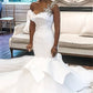 One shoulder Mermaid Bridal Wears with Ruffles Train Wedding Dresses    fg2593
