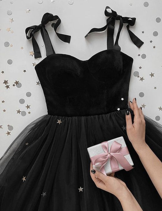 a-line black prom dresses shinny praty gown     fg1224