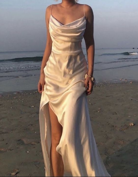 simple sleeveless white evening dresses Prom Dresses     fg1269