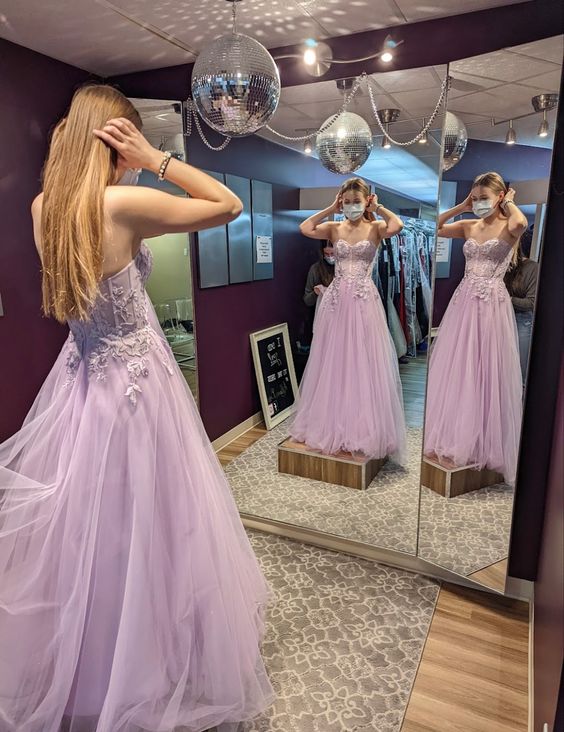 lilac princess prom dress      fg3298