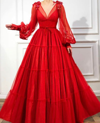 Red Long prom dress Evening Gown Party Dress     fg3244