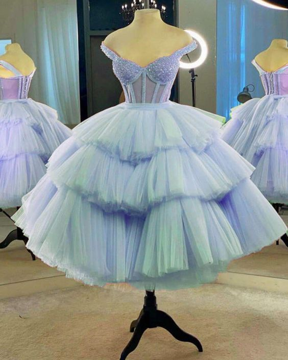 blue prom dresses, beaded prom dresses, sweet 16 dresses     fg3049