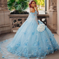 Handmade Flower Princess Ball Gown Quinceańera Dress With Cape Off The Shoulder Lace Vestido De 15 Anos Sweet 16 Dress   fg1001