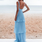 Charming Blue Prom Dress Long Evening Dress    fg3116