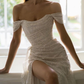 Mermaid Sweep Train Split Front Sequins Luxury Evening Dress     fg1920
