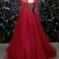 Gorgeous red Long evening dress Prom Dresses       fg408