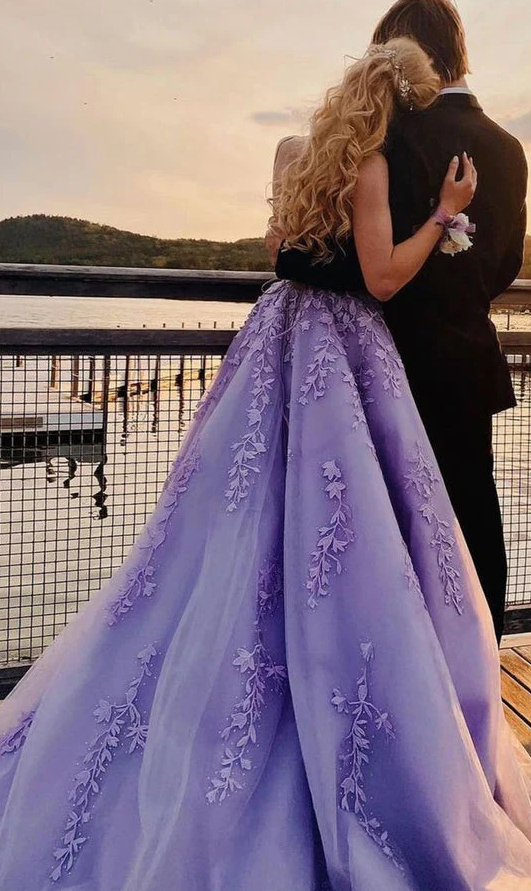 Lavender Prom Dresses Long Formal Evening Party Gowns     fg660