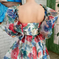 Rose Mini Dress Unique short Homecoming Dress      fg692